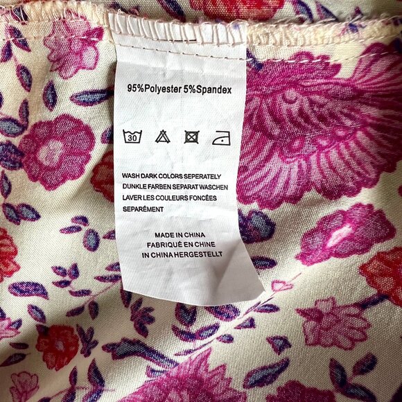 Halife Pink Floral Lightweight Boho-Chic Tunic Tassel Shift Dress, Size XL, EC - Picture 8 of 9